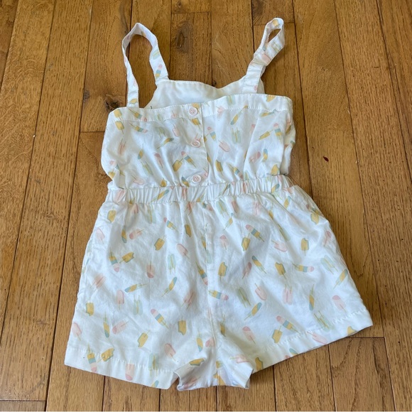 CYNTHIA ROWLEY WHITE ICE CREAM GRAPHIC PRINT ROMPER ONE PIECE SIZE 24 MONTHS - Picture 2 of 6